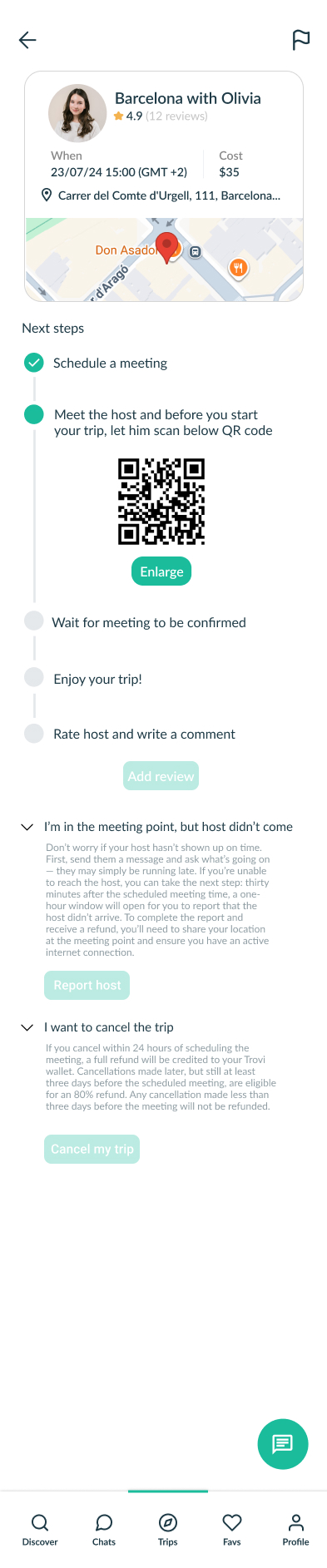 QR confirmation